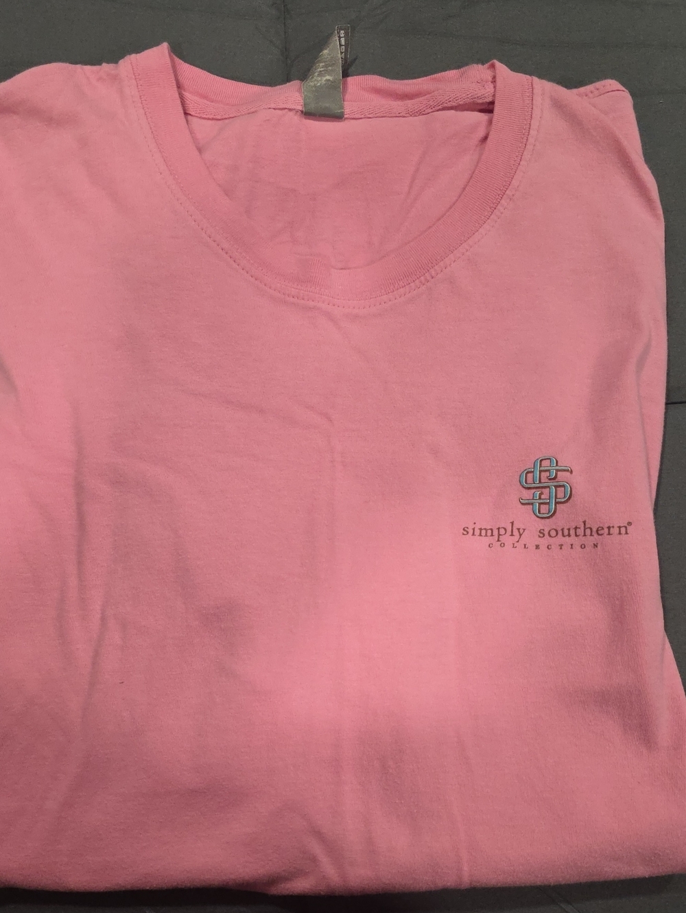 Simply Southern Pink Short Sleeve Tee with Chest Logo
